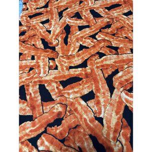 Bacon-Themed Cotton Fabric By Deborah Edwards of Northcott 30"x42" Quilting Craf
